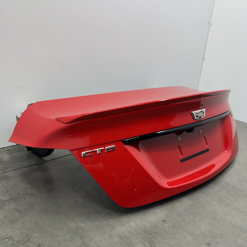 22-25 CADILLAC CT5 V BLACKWING TRUNK LID COMPLETE WITH SPOILER RED OEM