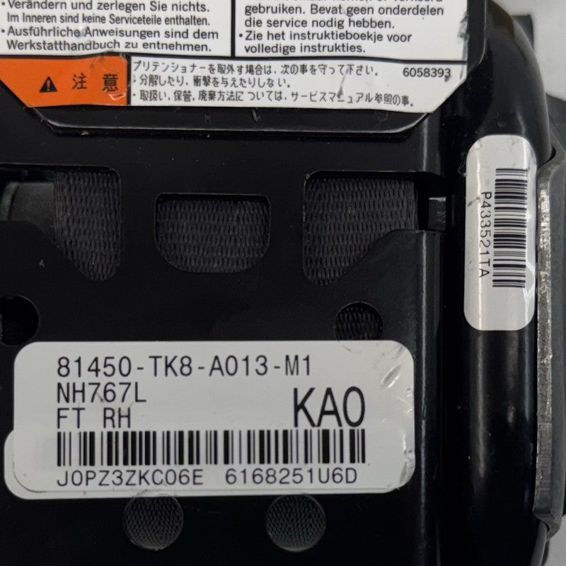 6175031 11-17 Honda Odyssey Passenger Right Front Seatbelt Seat Belt Retractor OEM