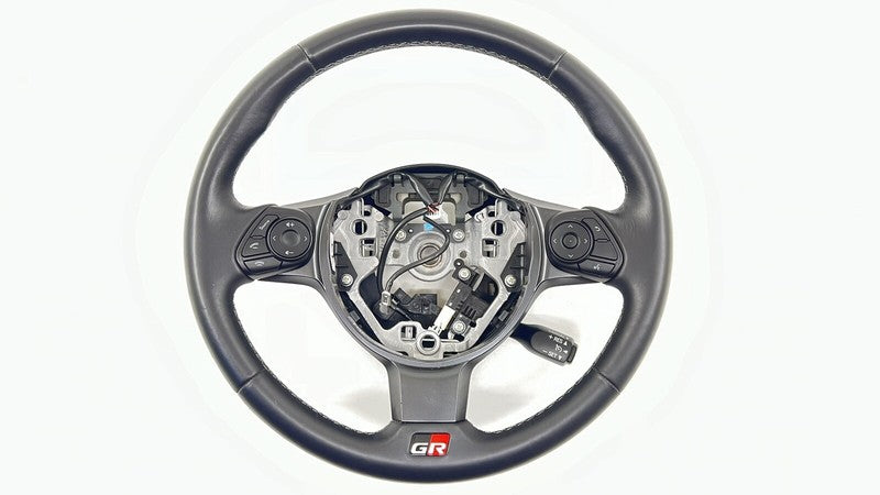 22-24 TOYOTA GR86 DRIVER STEERING WHEEL LEATHER BLACK OEM