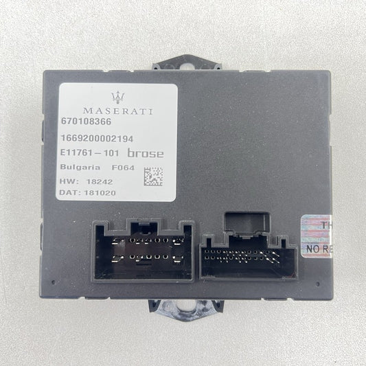 670108366 14-24 MASERATI GHIBLI TRUNK HANDS FREE RELEASE OPEN CONTROL MODULE 670108366 OEM