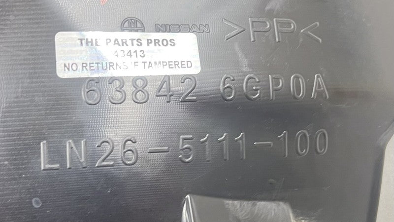 63842-6GP0A / 63842 6GP0A / 638426GP0A 23-24 NISSAN Z RIGHT FRONT REARWARD FENDER LINER SPLASH GAURD 63842-6GP0A OEM