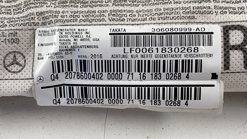 2078600402 / A2078600402 / A 207 860 04 02 0402 10-17 MERCEDES BENZ E550 W207 RIGHT FRONT SEAT AIRBAG AIR BAG SRS 207860