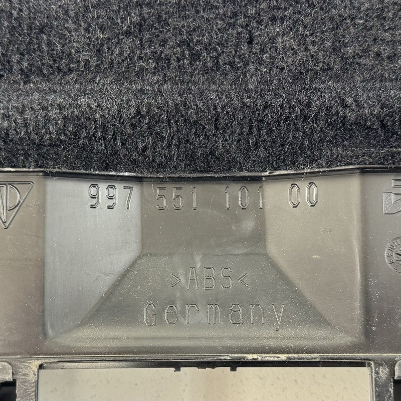 997 551 621 00 / 99755162100 05-12 Porsche 911 997 Boxster Cayman 987 Kick Panel Fuse Box Cover With Trim OEM