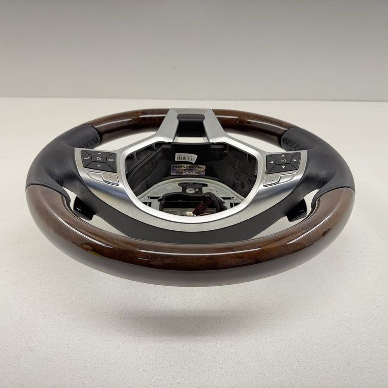 A 231 460 08 03 12-16 Mercedes W212 E350 Sport Steering Wheel Black Leather W/ Wood OEM
