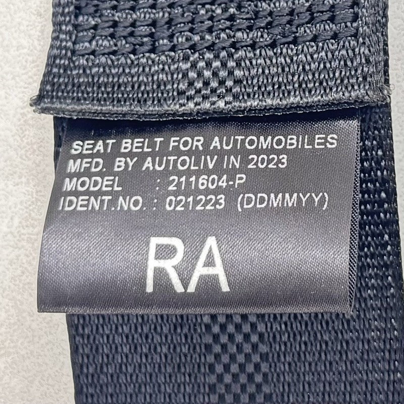 6576166A 23-25 TOYOTA PRIUS PASSENGER RIGHT REAR SEATBELT SEAT BELT RETRACTOR BLACK OEM