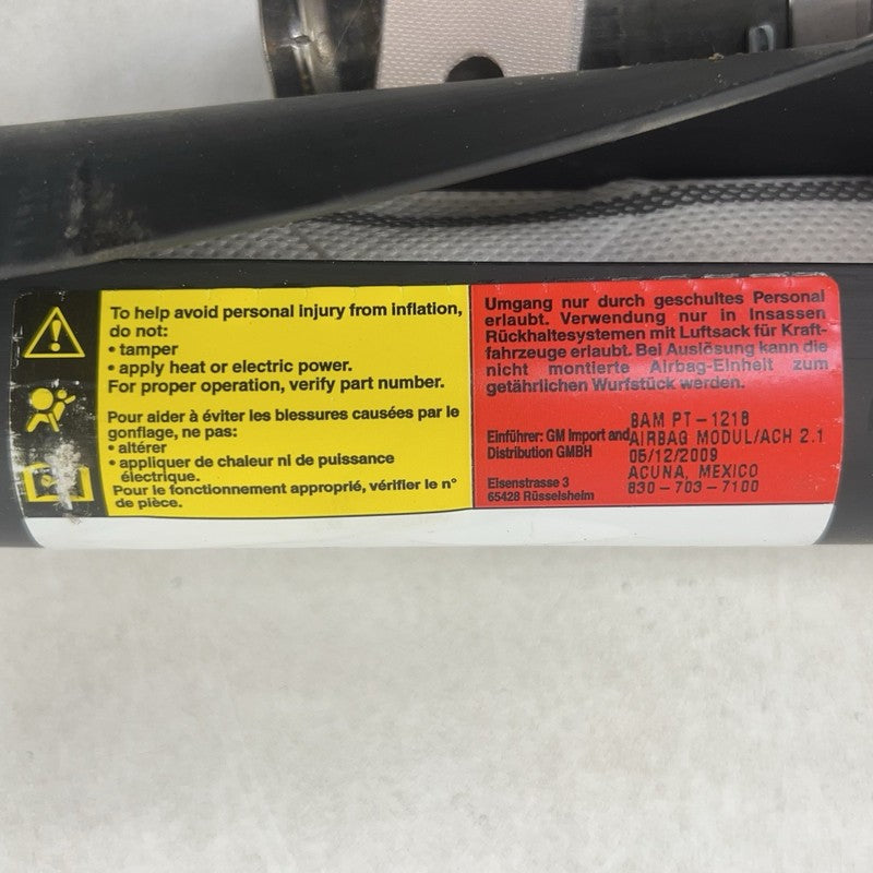 92237642 / 9223 7642 10-15 CHEVROLET CAMARO SS LEFT CURTAIN ROOF AIRBAG AIR BAG SRS 92237642 OEM