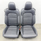 24-26 Ford Mustang GT Premium Front Seat Pair Leather Black W/ White Stitch OEM