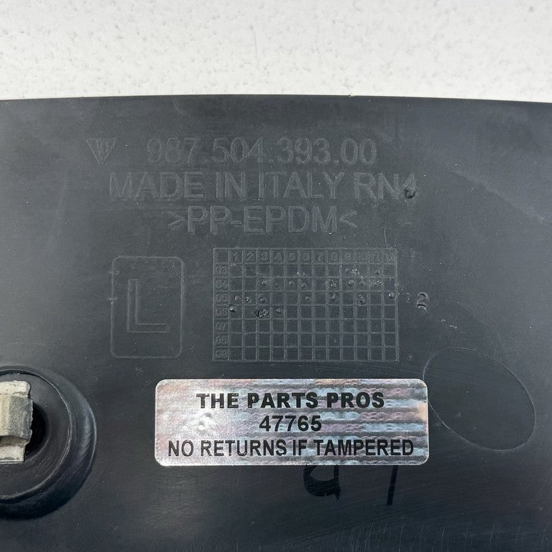 987 504 393 00 / 98750439300 05-12 Porsche Boxster Cayman 987 Left & Right Rear Wheel Mud Flap Guard Pair OEM