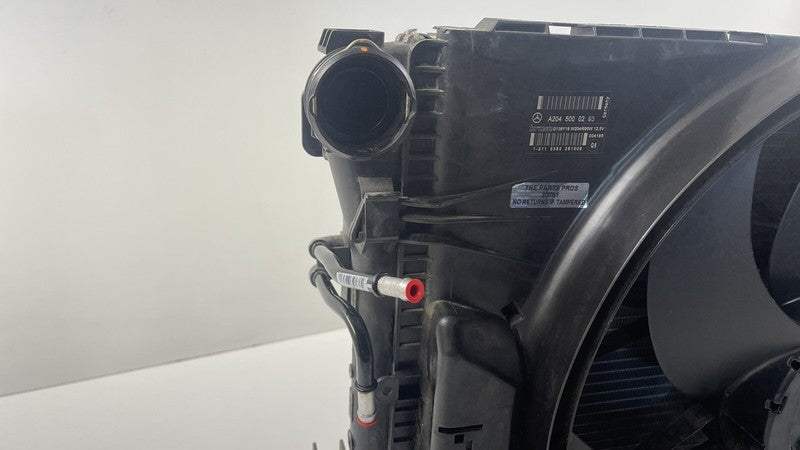 A 204 500 28 03 10-11 MERCEDES BENZ W212 E350 4MATIC RADIATOR CONDENSER COOLING FAN ASSEMBLY OEM