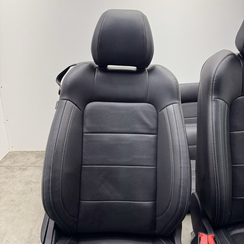  18-23 FORD MUSTANG GT SEAT SET FRONT & REAR HEATED COOLED LEATHER BLACK OEM
