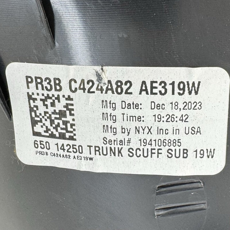 PR3B C424A82 AE / PR3BC424A82AE 24-26 Ford Mustang Rear Trunk Latch Lock Trim Cover Panel PR3B-C424A82-AE OEM