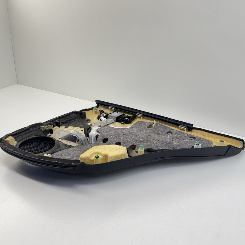 08-14 Lexus IS F Left Rear Door Panel Cover Trim Black With Blue Stitching OEM