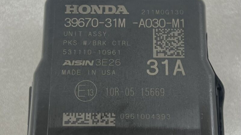 39670-31M-A030-M1 / 39670 31M A030 M1 / 3967031MA030M1 24-25 ACURA INTEGRA TYPE S PARKING PARK BRAKE SENSOR CONTROL MODU