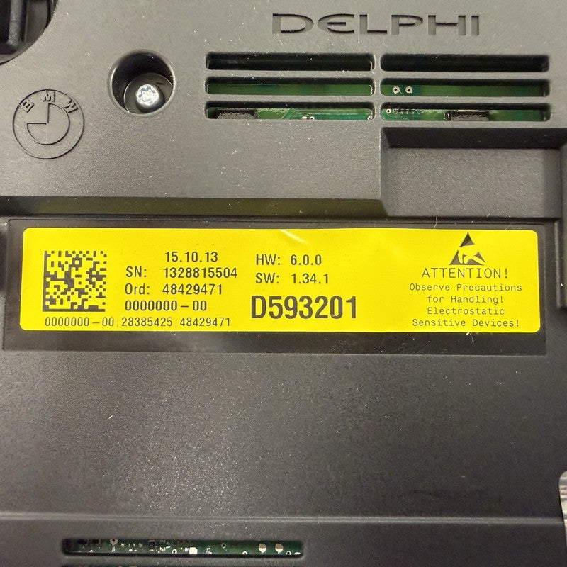 11-16 BMW M5 528 535 550 F10 Front Overhead Console Light Lamp Sunroof Black OEM