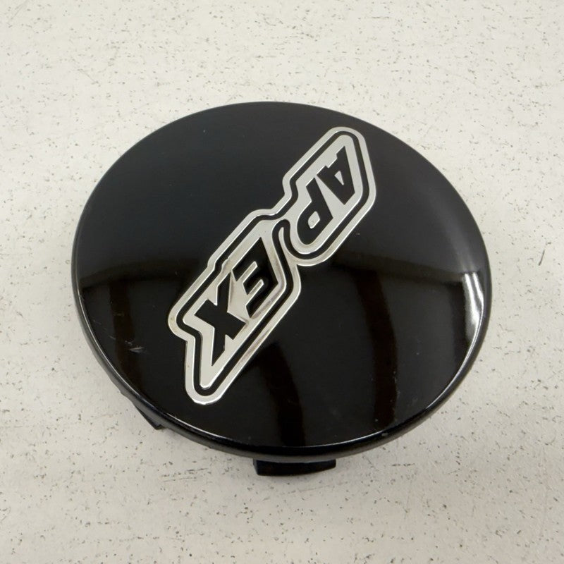 ONE (1) Apex Black Wheel Rim Center Cap USED