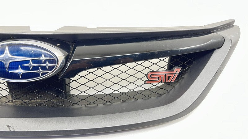 08-14 SUBARU WRX STI FRONT BUMPER UPPER GRILLE TRIM W/ EMBLEM OEM