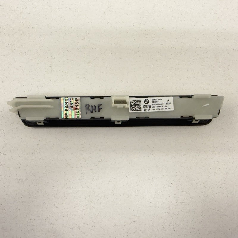 9 215 768 11-16 BMW M5 528 535 550 F10 Right Front Seat Memory Switch W/ Massage OEM