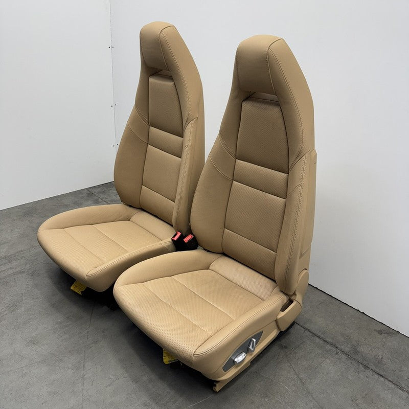 10-16 PORSCHE PANAMERA FRONT SEAT PAIR POWER MEMORY LEATHER LUXOR BEIGE OEM