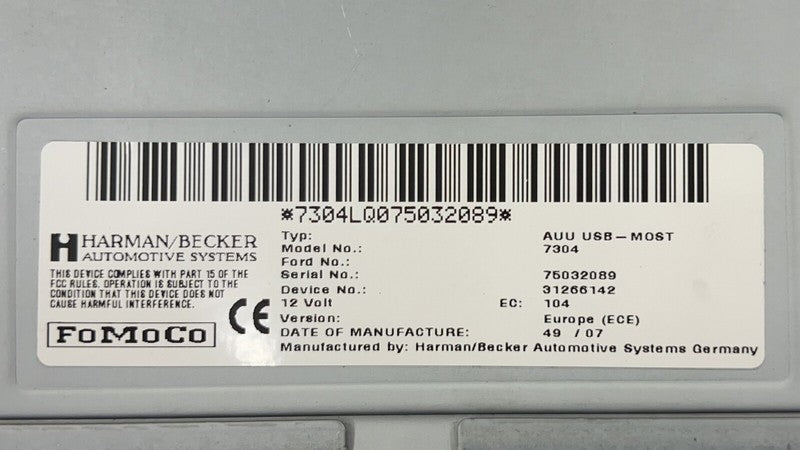 31266142 07-17 ASTON MARTIN VANTAGE AUXILIARY USB MODULE HARMAN/BECKER AUU UNIT OEM