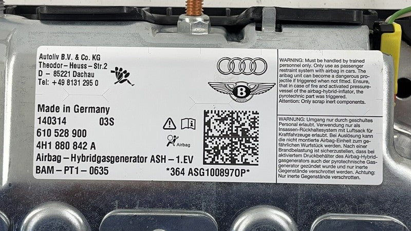 4H1 880 842 A / 4H1880842A 11-18 AUDI A8 S8 PASSENGER RIGHT FRONT KNEE AIRBAG AIR BAG SRS 4H1 880 842 A OEM