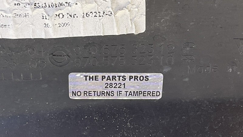 970.575.323 / 970 575 323 / 970575323 10-13 PORSCHE PANAMERA FRONT RADIATOR FAN SHROUD AIR SUCTION VENT COVER TRIM OEM