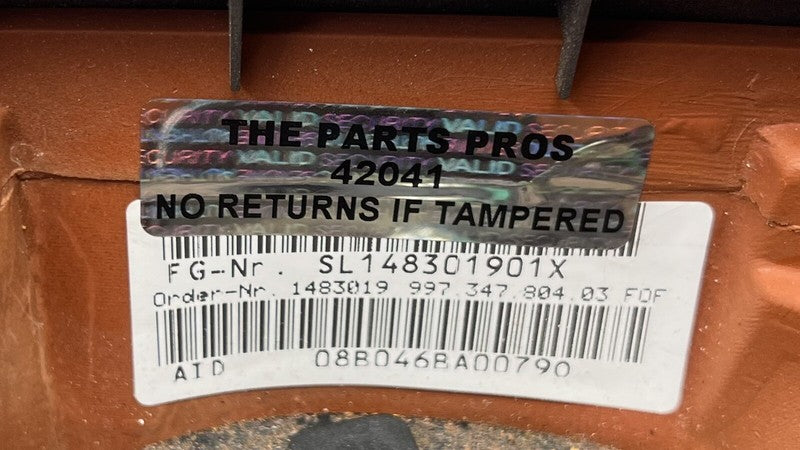 6020578 05-08 PORSCHE BOXSTER CAYMAN 987 STEERING WHEEL WITH WHEEL AIRBAG TERRACOTTA OEM