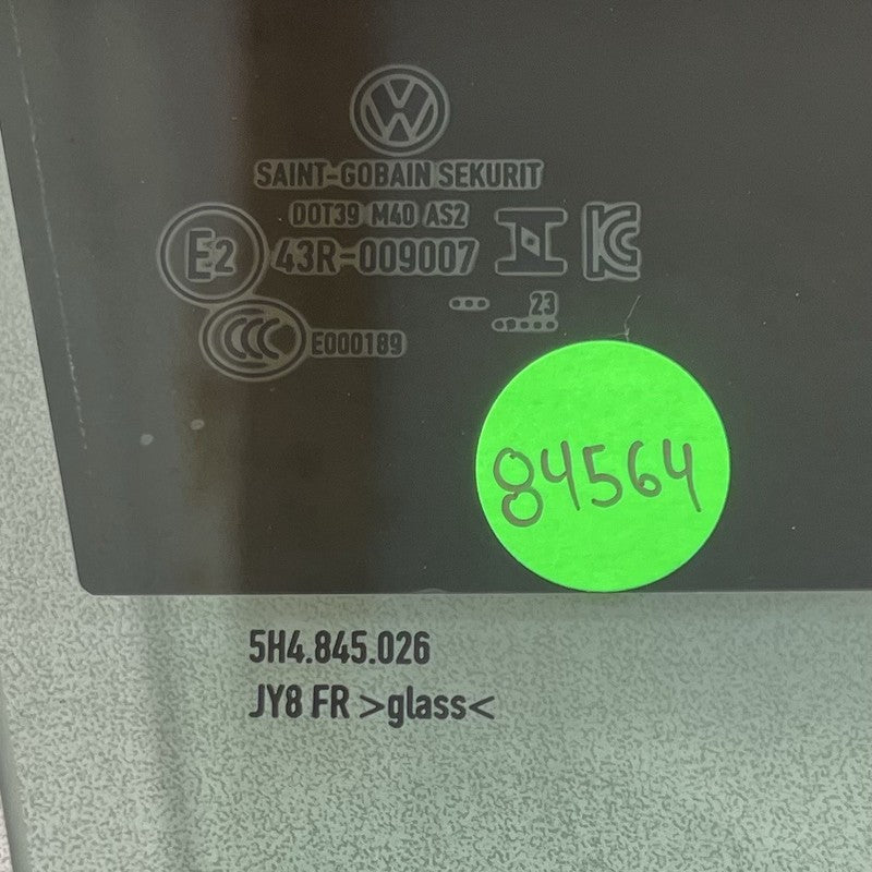 43R-009007 / 43R 009007 / 43R009007 22-25 VOLKSWAGEN GOLF R MK8 PASSENGER RIGHT REAR DOOR GLASS WINDOW OEM