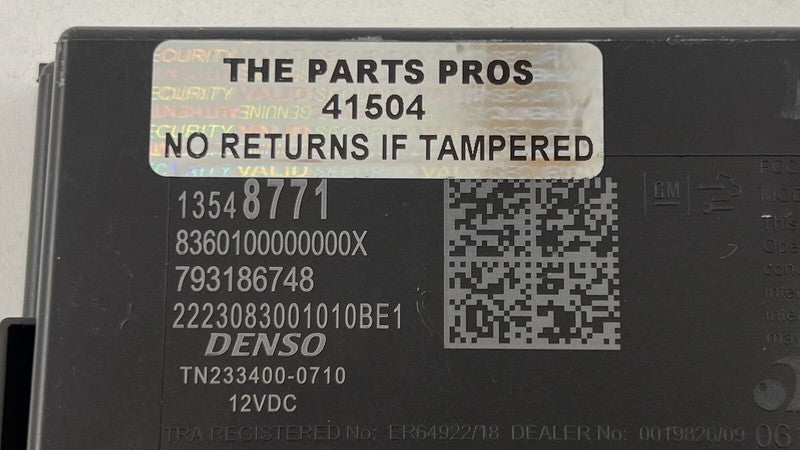 13548771 22-24 CADILLAC CT5 V BLACKWING BODY CONTROL MODULE BCM 13548771 OEM