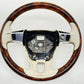 3WO 419 093AK / 3WO419093AK 13-18 BENTLEY FLYING SPUR DRIVER STEERING WHEEL WOOD LEATHER BEIGE OEM