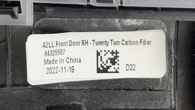 84523935 22-24 CADILLAC CT5 V BLACKWING CARBON FIBER DOOR PANEL & DASH TRIM SET OEM