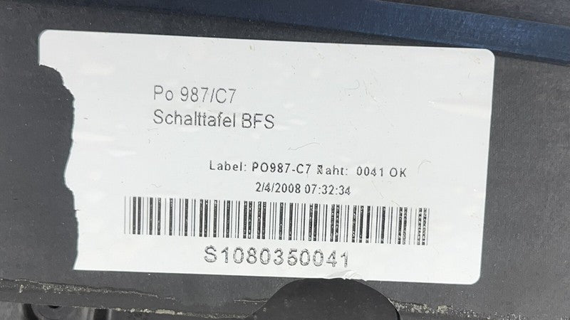 S1080350044 05-08 PORSCHE BOXSTER CAYMAN 987 DASHBOARD INSTRUMENT PANEL COVER TERRACOTTA OEM