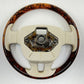 3WO 419 093AK / 3WO419093AK 13-18 BENTLEY FLYING SPUR DRIVER STEERING WHEEL WOOD LEATHER BEIGE OEM