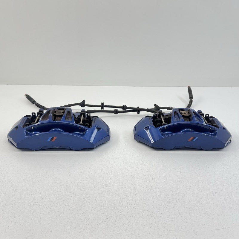 34117845747 12-18 BMW M5 M6 F06 F10 F12 F13 Front Brembo Brake Caliper Pair Blue OEM