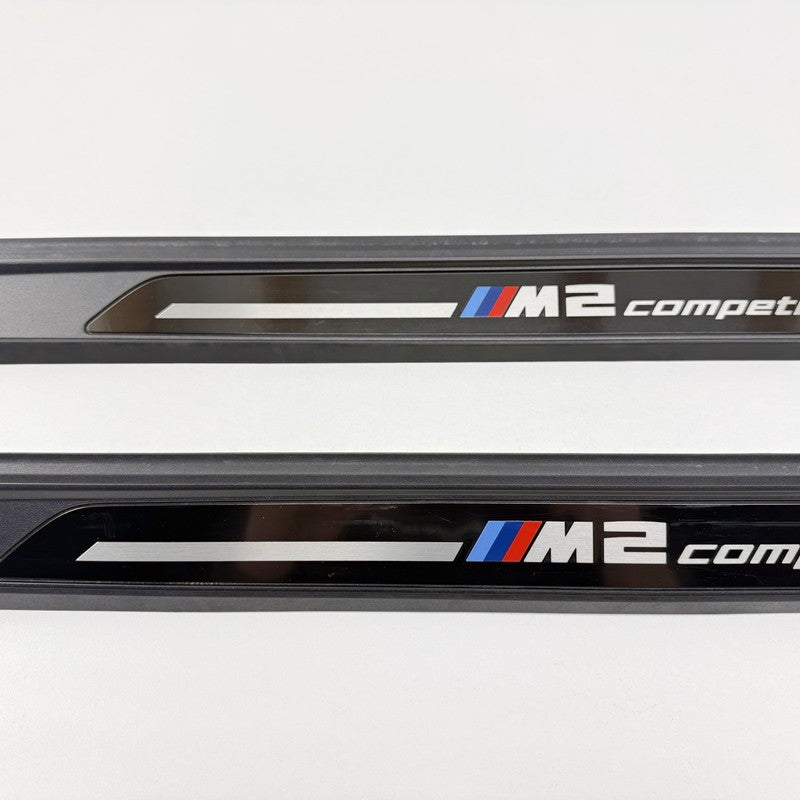 7 345 103 / 7345103 19-21 BMW M2 Competition Left & Right Door Step Sill Scuff Plate Trim Panel OEM