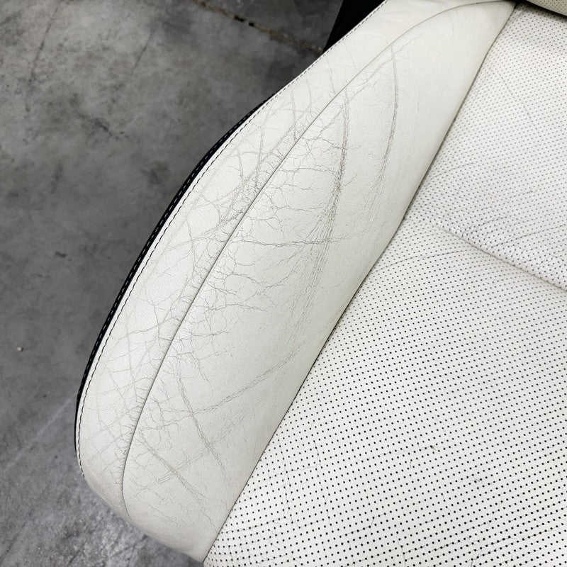 08-10 Lexus IS F Left And Right Front Seat Pair Leather Alpine White OEM