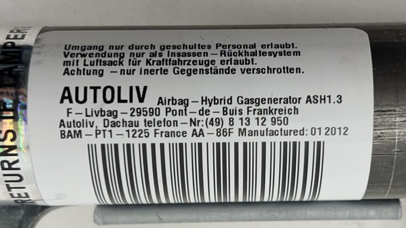 610932901 12-18 MERCEDES BENZ CLS550 W218 DRIVER LEFT CURTAIN ROOF AIRBAG AIR BAG SRS OEM