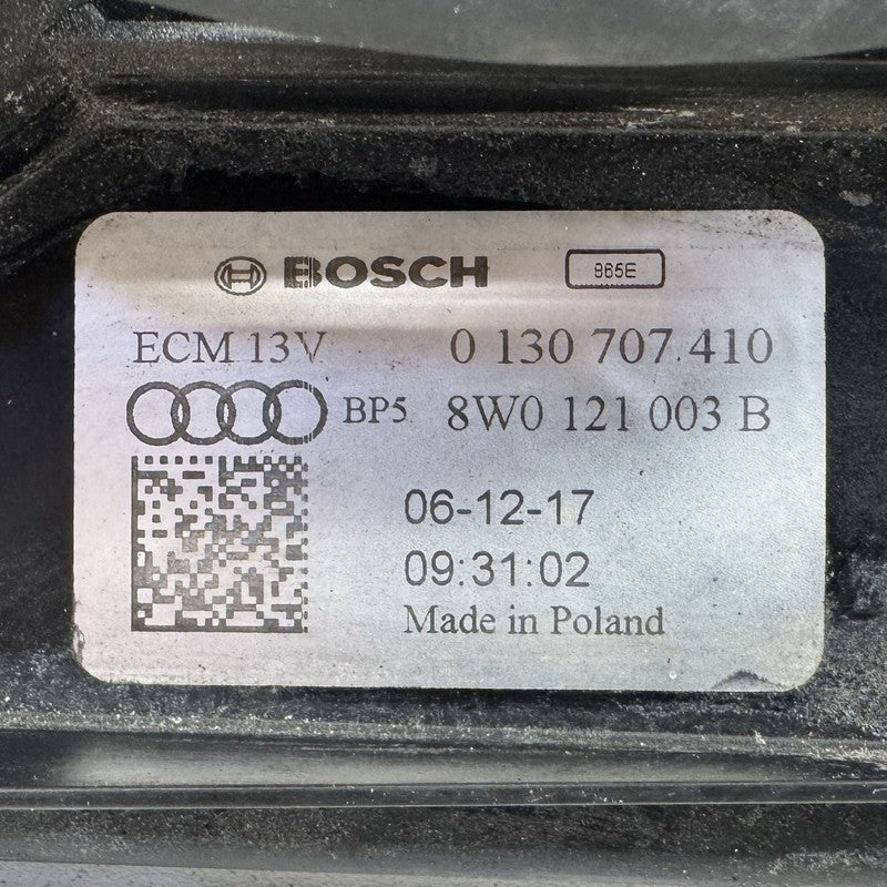 18-25 Audi A4 A5 S4 S5 Engine Radiator Cooling Fan Motor Shroud Assemb