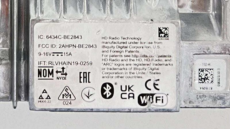 87822664 22-24 CADILLAC CT4 V BLACKWING SIRIUS SATELLITE RADIO RECEIVER MODULE OEM