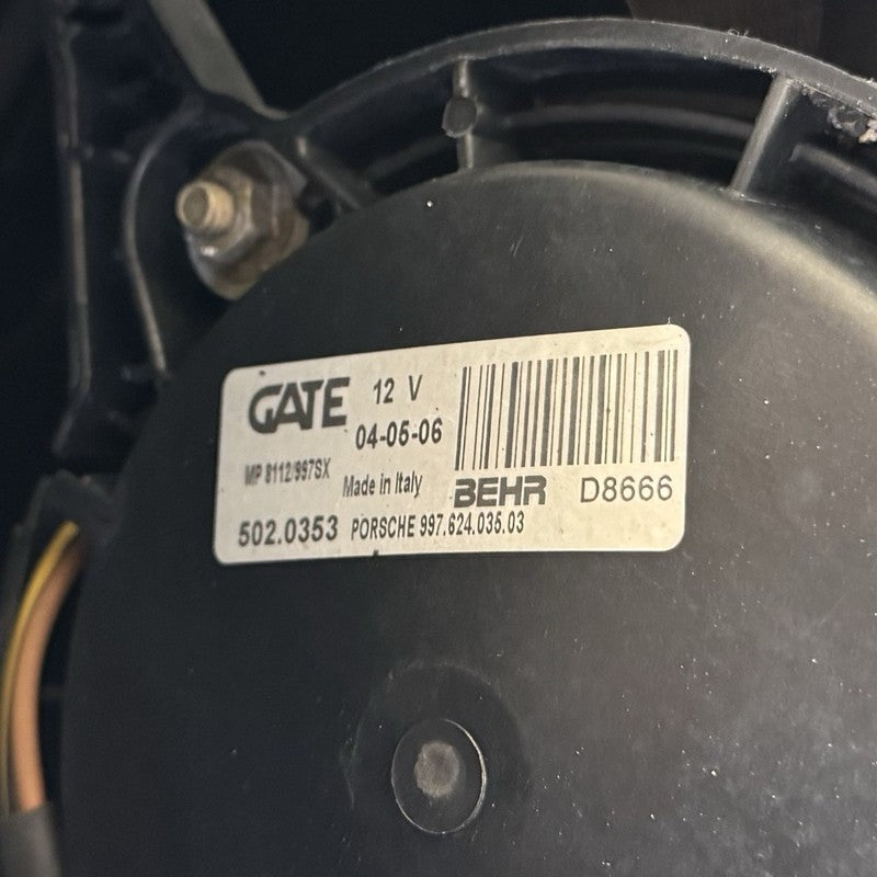997.575.341.00 / 997 575 341 00 / 99757534100 06-08 Porsche Cayman S 987 Driver Left Front Radiator Condenser Fan Assemb