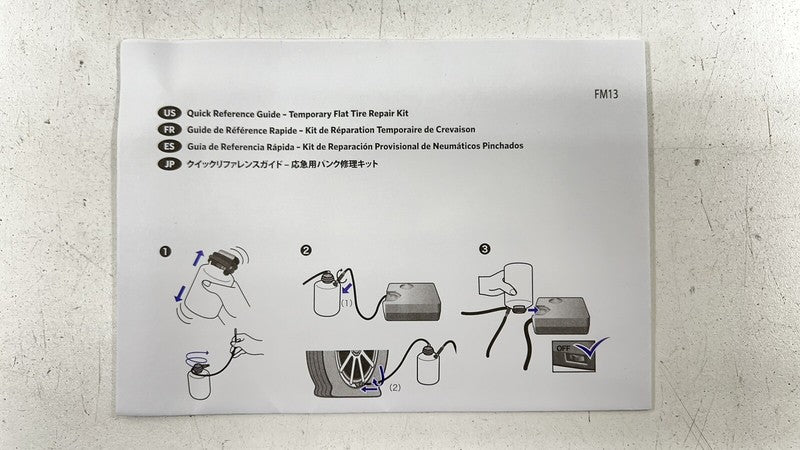 22-24 SUBARU WRX EMERGENCY SPARE TIRE WHEEL CAR JACK TOOL SET W/ AIR PUMP OEM