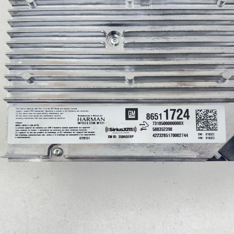 8651 1724 / 86511724 22-24 CADILLAC CT5 V BLACKWING SIRIUS SATELLITE RADIO RECEIVER MODULE OEM