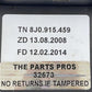 8J0.915.459 /  8J0 915 459 / 8J0915459 11-18 AUDI A8 S8 POSITIVE BATTERY TERMINAL END LINK SENSOR 8J0915459 OEM