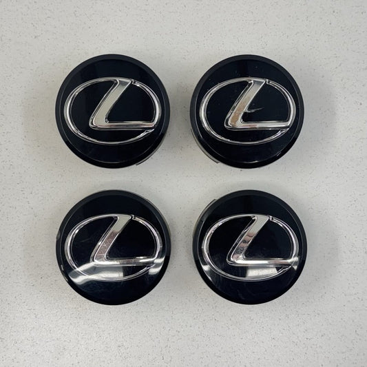 71A104-0010 / 71A104 0010 / 71A1040010 Lexus F Sport Black 62mm Wheel Center Cap Rim Hubcaps 71A104-0010 Set of 4 OEM