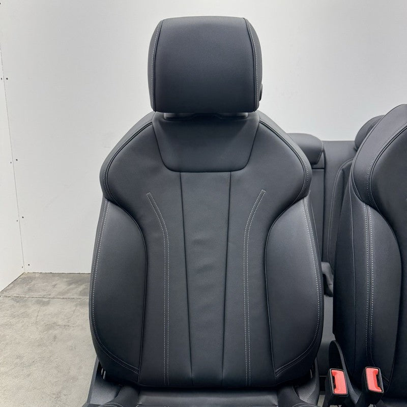  20-24 AUDI A4 S-LINE SEAT SET FRONT & REAR LEATHER BLACK OEM
