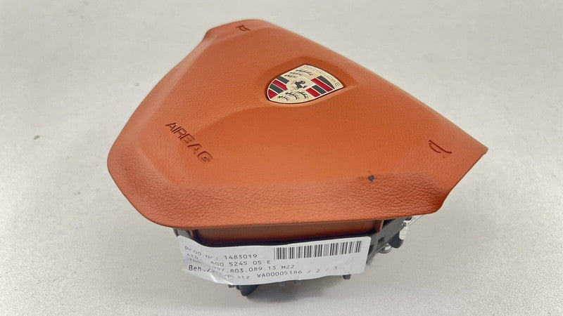6020578 05-08 PORSCHE BOXSTER CAYMAN 987 STEERING WHEEL WITH WHEEL AIRBAG TERRACOTTA OEM
