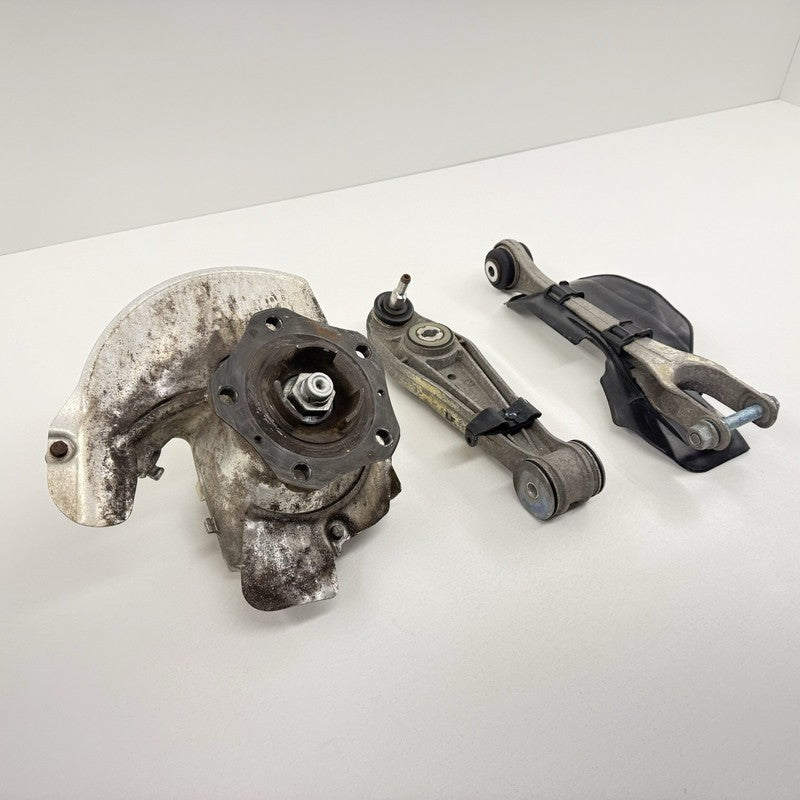 997 351 801 02 / 99735180102 05-12 Porsche Boxster Cayman 987 Left Front Knuckle Hub W/ Control Arm Set OEM