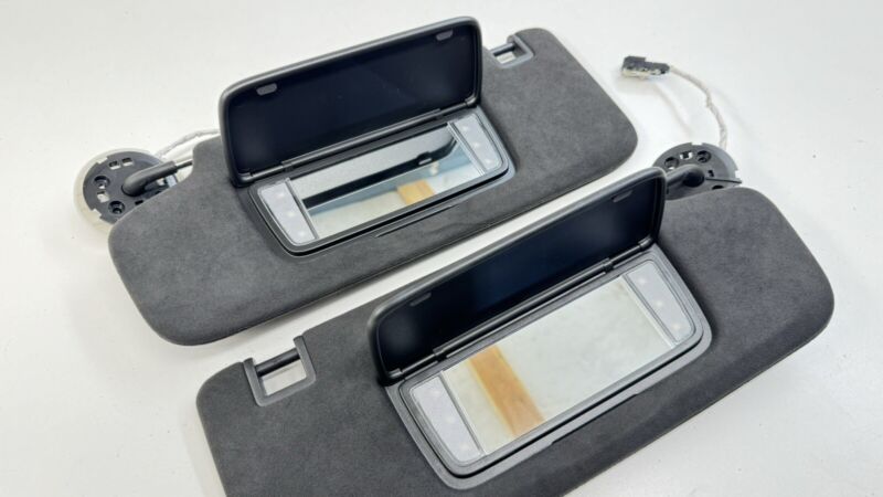 22-23 CADILLAC CT4 V BLACKWING LEFT & RIGHT SUNVISOR SUN VISOR PAIR SUEDE OEM