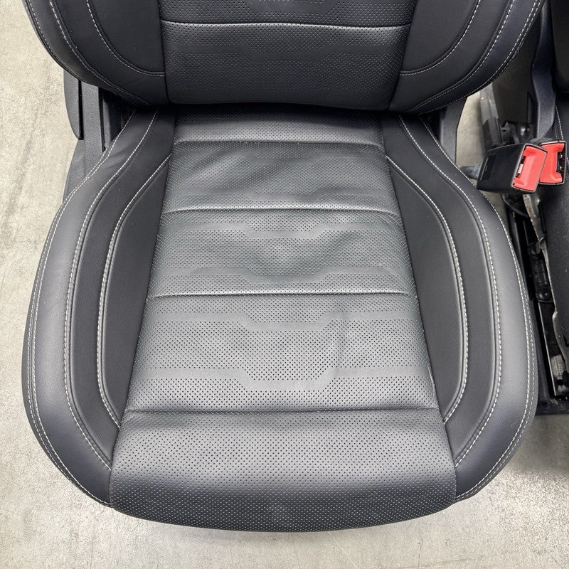  18-23 FORD MUSTANG GT SEAT SET FRONT & REAR HEATED COOLED LEATHER BLACK OEM
