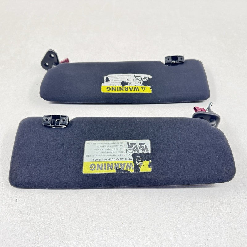 06-10 BMW M6 E63 Coupe Front Sunvisor Sun Visor Shade Black Pair OEM