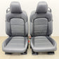24-26 Ford Mustang GT Premium Front Seat Pair Leather Black W/ White Stitch OEM